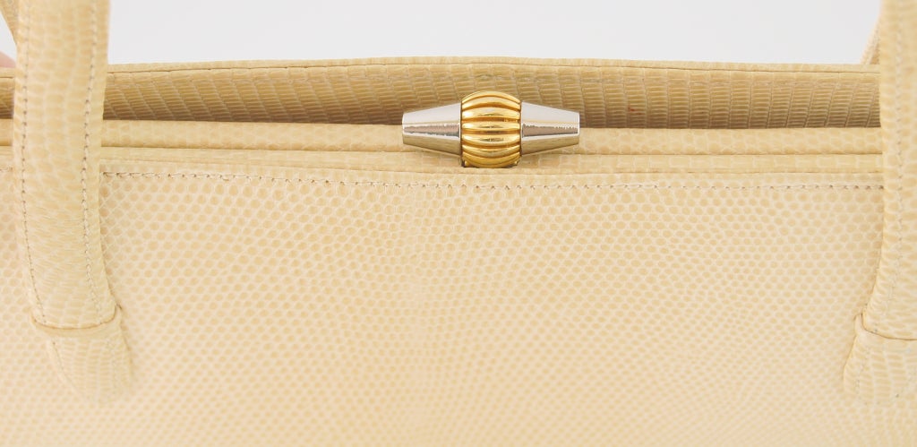 1950's Gucci Lizard Skin Handbag For Sale 3