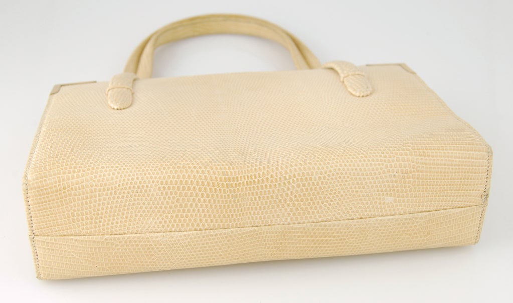 1950's Gucci Lizard Skin Handbag For Sale 6