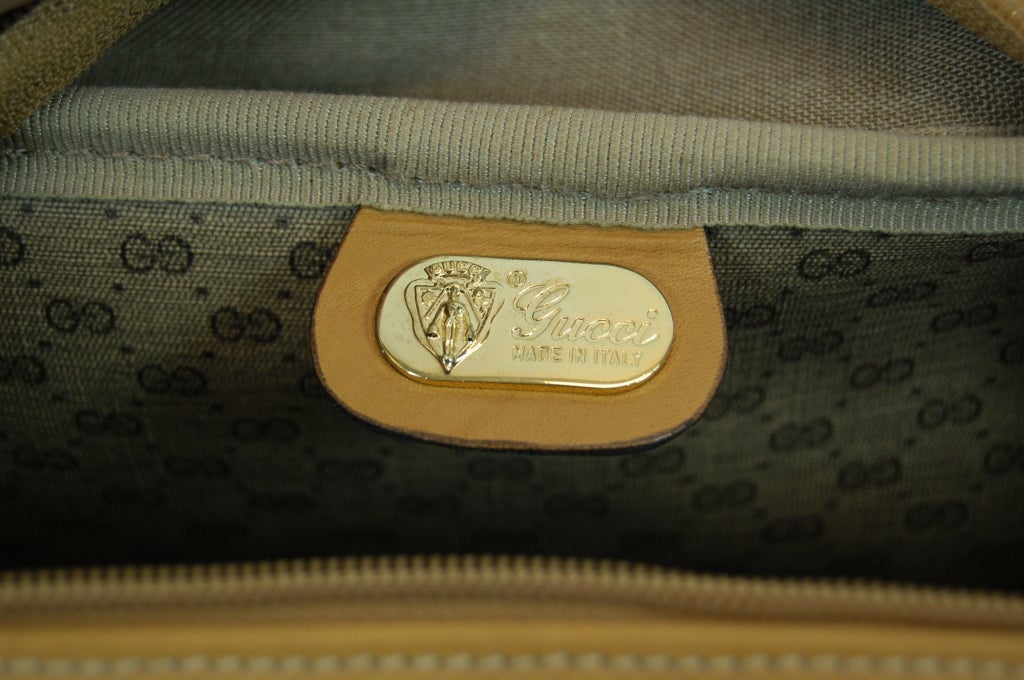 1970's Gucci Coated Monogram Weekender For Sale 2