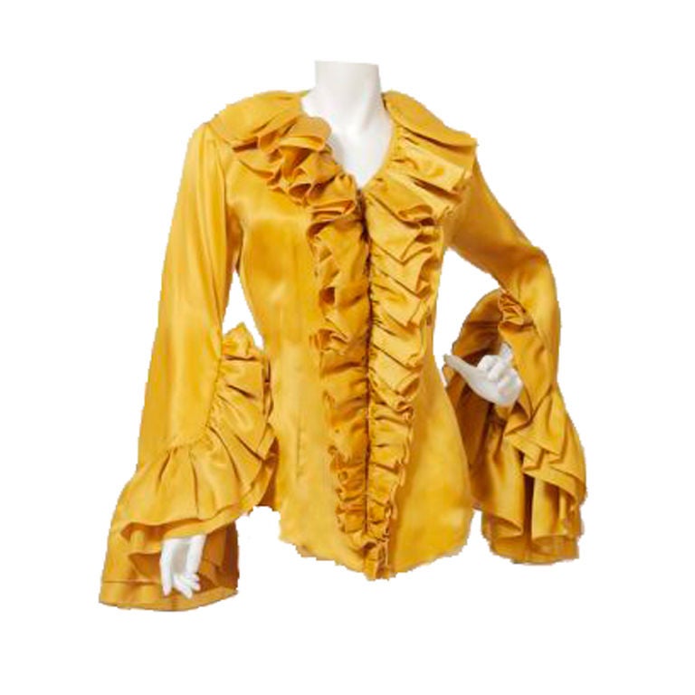 Givenchy 18th Century-Inspired Ochre Blouse
