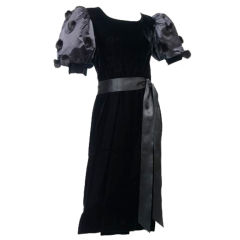 Vintage 1980s Givenchy Silk Velvet Evening Dress