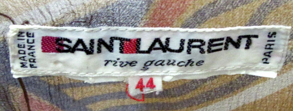 Women's 1970s Saint Laurent Rive Gauche Semi-Sheer Gown For Sale