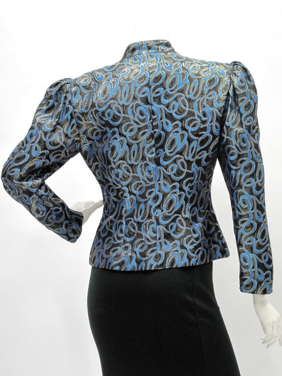 Guy Laroche Printed Metallic Blazer