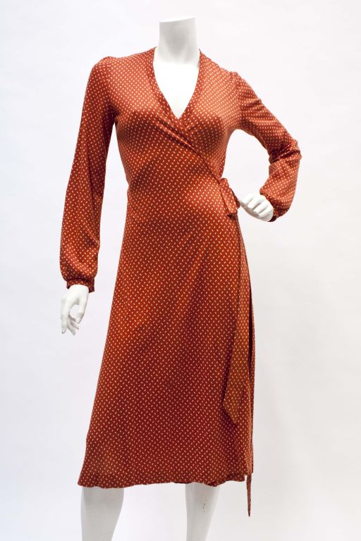 1970s DVF Classic Printed Wrap Dress 2