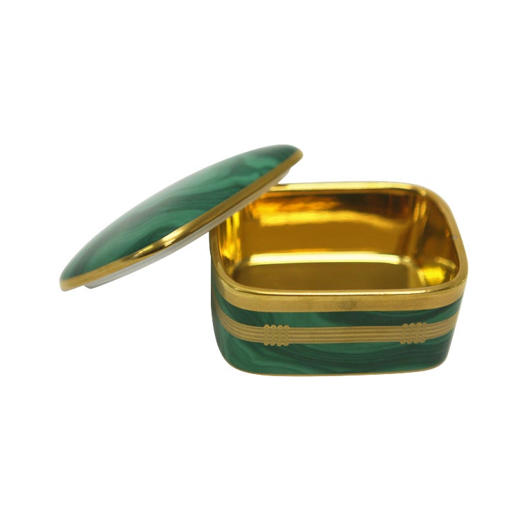 Christian Dior Gaudron Malachite box For Sale
