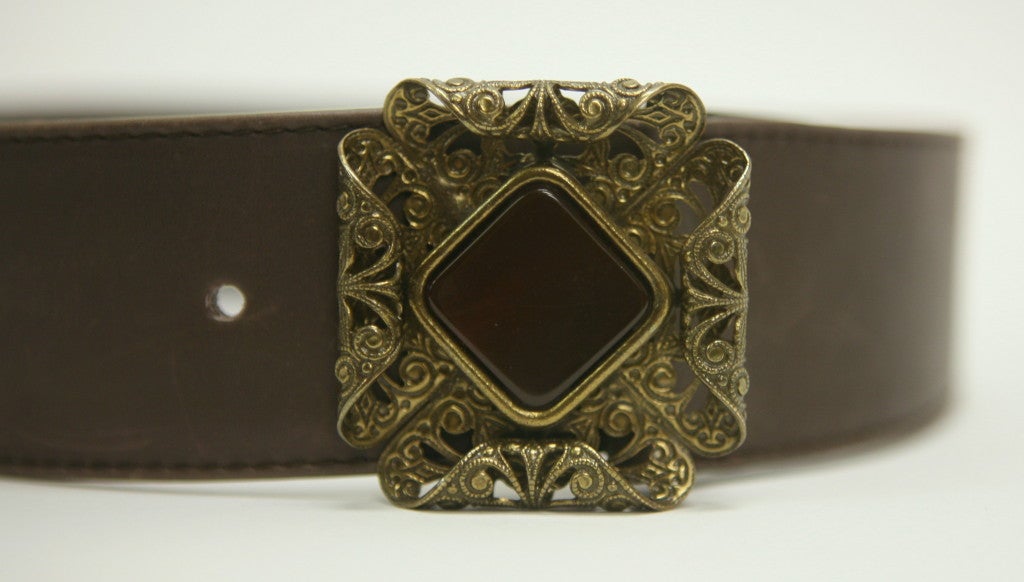 1960's  Gucci brown leather belt