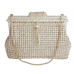 Vintage 1960's Pronged Rhinestone Opera Bag