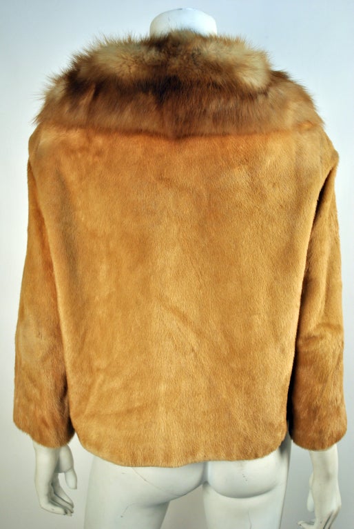 Circa 1965 Elsa Schiaparelli Fur Bolero Jacket Stunner 1