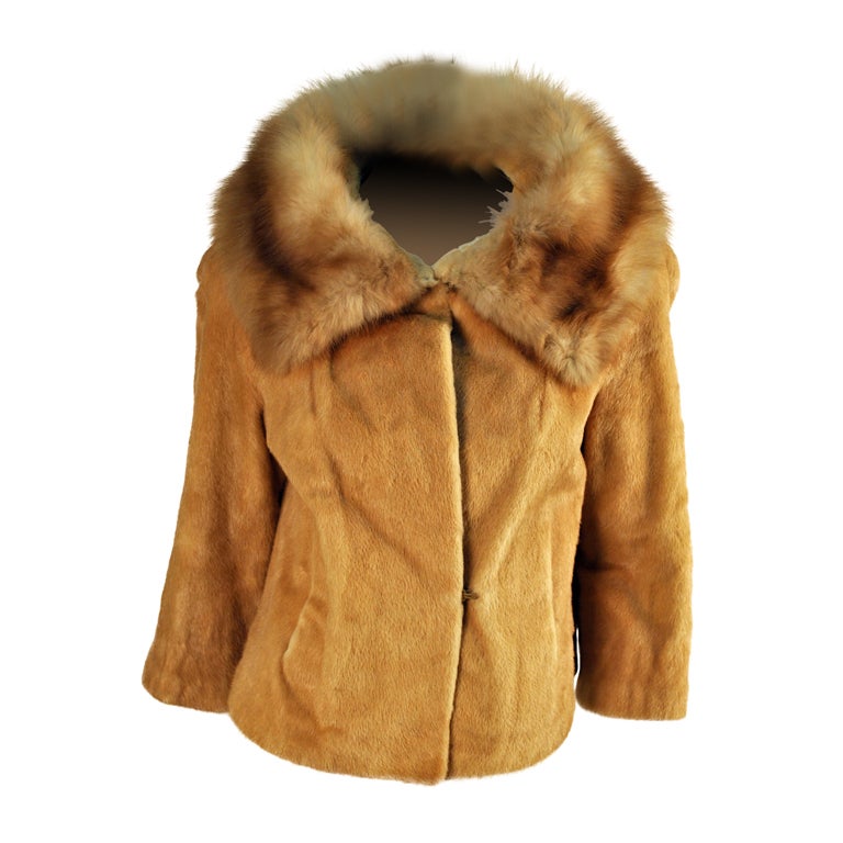 Circa 1965 Elsa Schiaparelli Fur Bolero Jacket Stunner