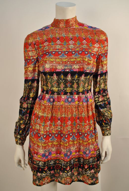 Circa 1960's Malcolm Starr Printed Groovy Hippie Masterpiece!