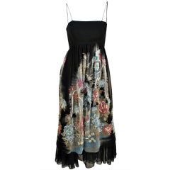 Vintage 1960's Mr. Blackwell black embroidered sequin dress