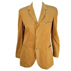 Vintage Jean paul Gaultier camel cotton metal button jacket
