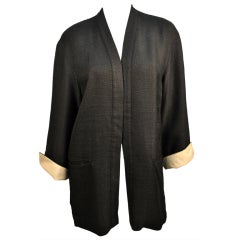 Vintage Gianfranco Ferre black & creme kimono jacket