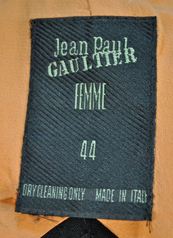 Vintage Jean Paul Gaultier cut out corset cage blazer For Sale 4