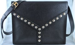 Yves Saint Laurent Vintage Caviar Leather Studded Handbag