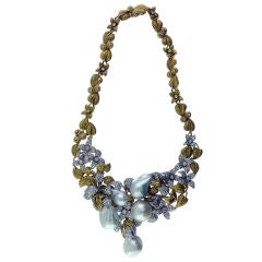 Necklace with South Sea Pearls and Diamonds