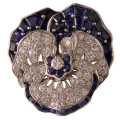 Oscar Heyman Collection Pansy Pin for Shreve, Crump & Low