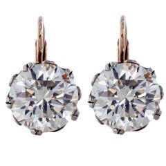 Spectacular 9.22ctw Old European Diamond Earrings