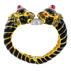 DAVID WEBB Unique Panther Bracelet