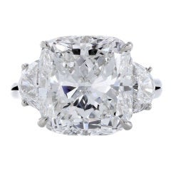 Vintage HARRY WINSTON Cushion Cut Diamond Ring GIA 8.80cts F vvs2