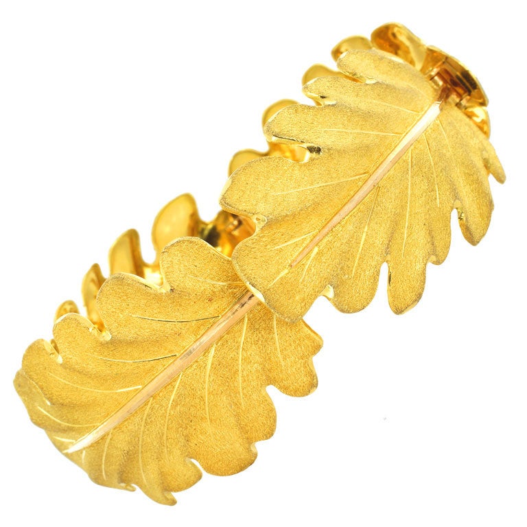 Buccellati Gold Leaf Bracelet For Sale