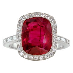 5.03ct Unheated Ruby Ring