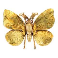 M. BUCCELLATI Gold Butterfly Pin