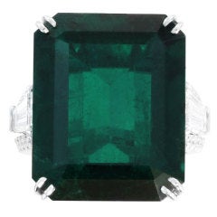 Magnificent 22.40ct Colombian Emerald Ring