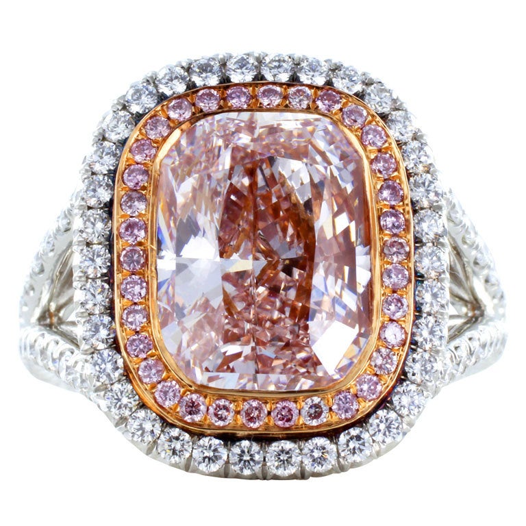 4.36ct Natural Pink Diamond Ring at 1stdibs