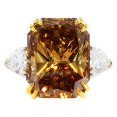 Magnificent 20.51ct Fancy Brown-Orange Diamond Ring
