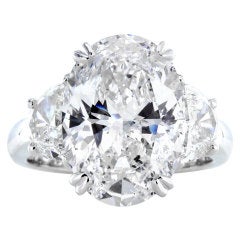 Brilliant 5.19ct E/SI2 Oval Diamond Ring