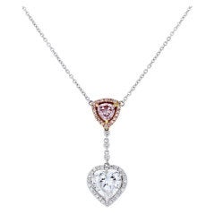 2.01ct Heart Diamond 
Pink Diamond Necklace