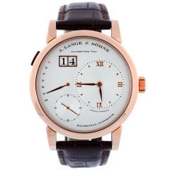 A. LANGE & SOHNE Rose Gold Lange 1 Daymatic Wristwatch with Day and Date