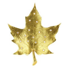 Vintage TIFFANY & CO Maple Leaf Brooch