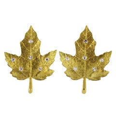 Vintage TIFFANY & CO Maple Leaf Earrings