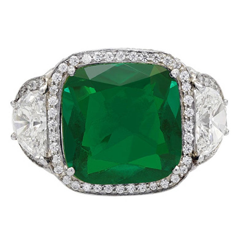 7.14ct Colombian Emerald Ring