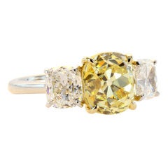 3.98ct Intense Yellow Diamond Ring