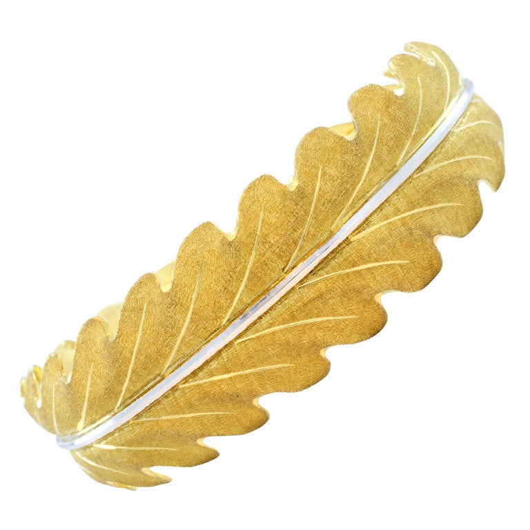 Frederico Buccellati Gold leaf motif Bracelet For Sale
