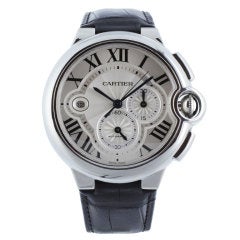 CARTIER Stainless Steel Extra Large Ballon Bleu Chronograph Wristwatch