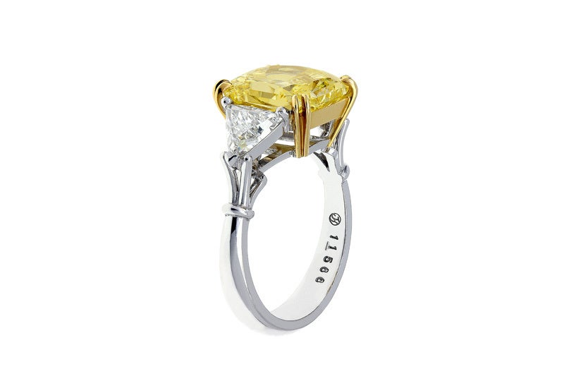 Women's 5.03 Fancy Intense Yellow Diamond Ring