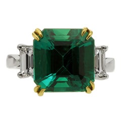 An Important 6.01ct Colombian Emerald Diamond Ring