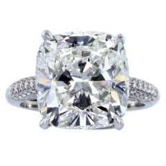 7.82ct Cushion Cut  Diamond Solitaire Ring