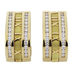 Tiffany & Co. Gold & Diamond Atlas Earrings