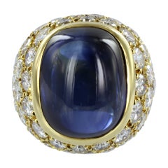 Cabochon Sapphire 
Diamond Ring