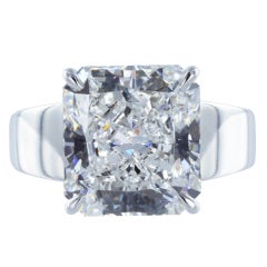 6.06ct E/VS2 Radiant Diamond Solitaire Ring