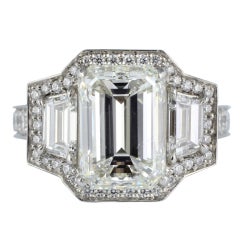 3.39ct Emerald Cut Diamond Ring