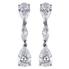 3.42ctw Diamond Drop Earrings