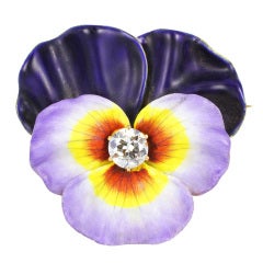 Art Nouveau Pansy Pin/Pendant Art Nouveau Pansy Pin/Pendant