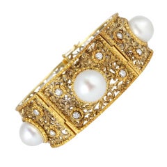 Buccellati Ornate Pearl Bracelet