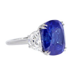 Extremely Rare 14.54ct No Heat Kashmir Sapphire Ring
